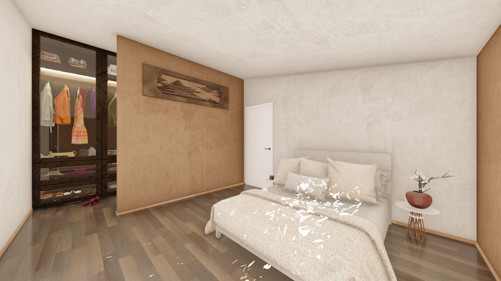 Chambre spacieuse avec dressing intégré